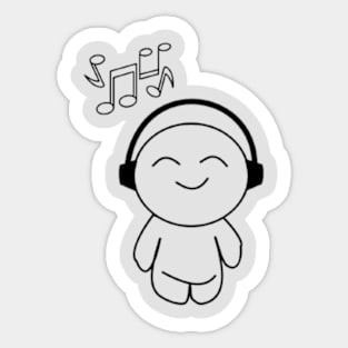 baby toddler music tee Sticker